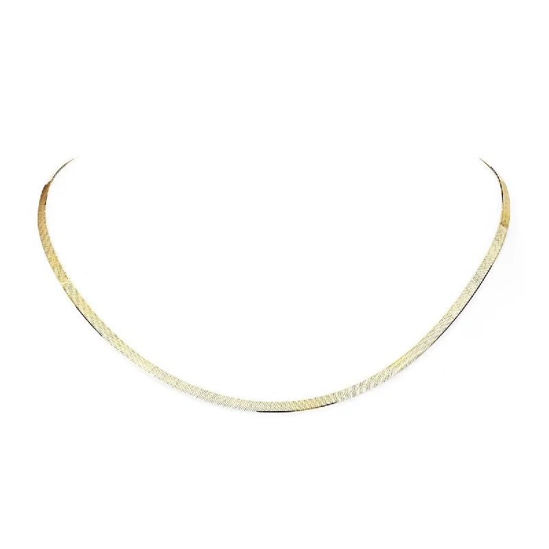 Small Liquid Gold Herringbone Necklace