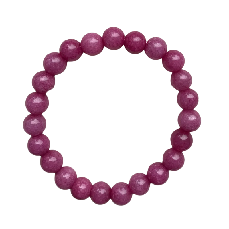 Violet Raspberry Jade 8mm Bracelet