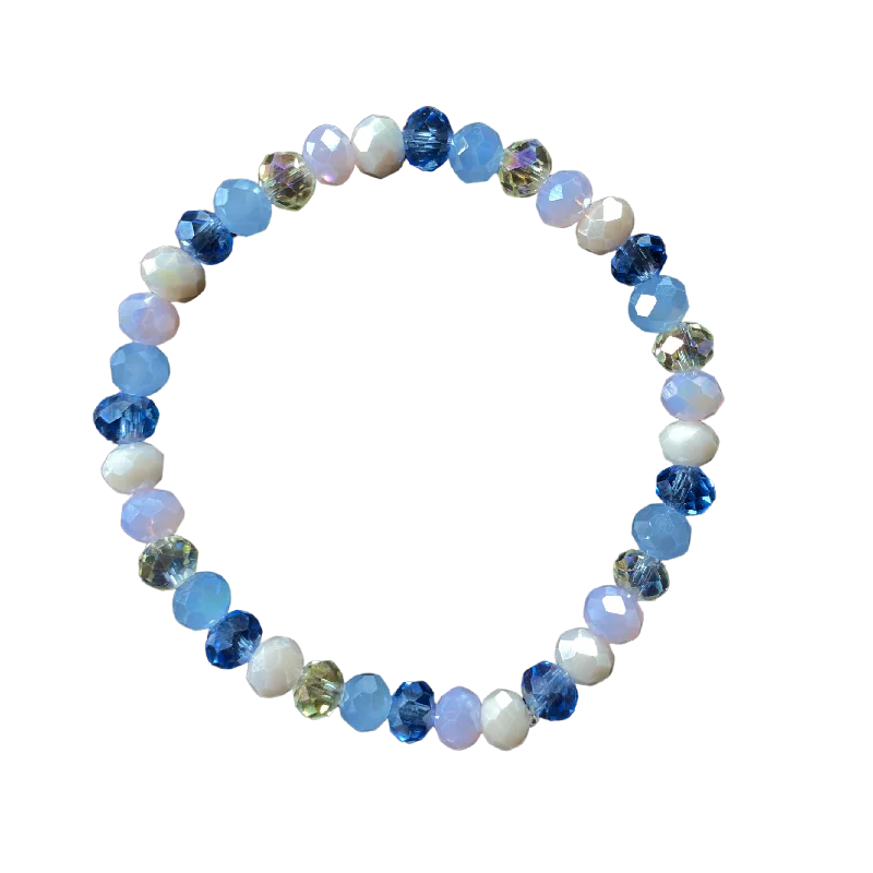 Blue Skies Faceted Rondelle 6mm Bracelet