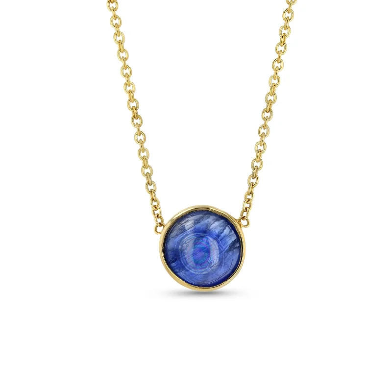 Round Cab Necklace - Kyanite