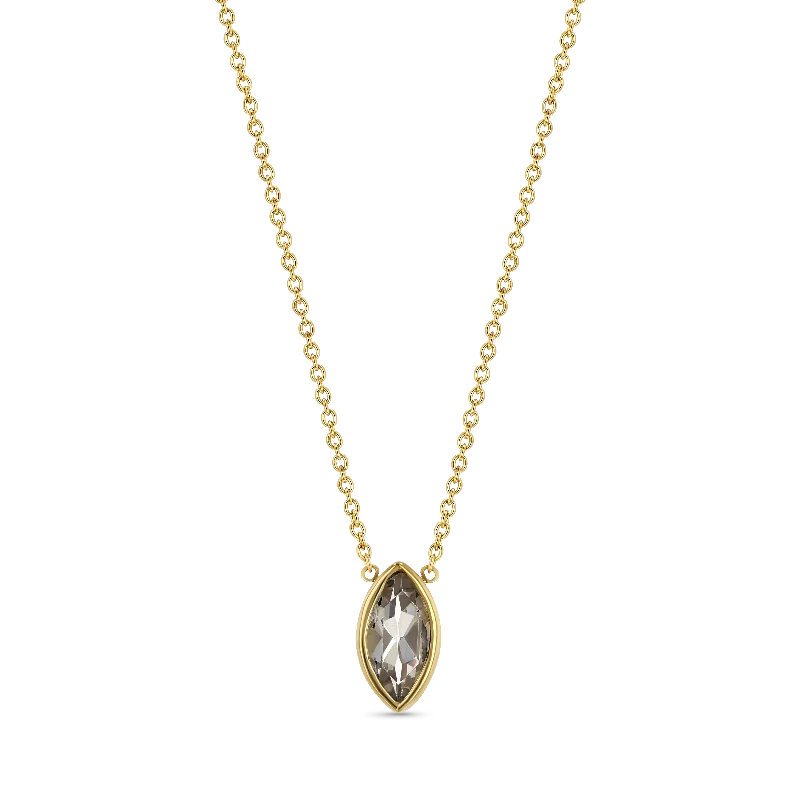 Marquise Morganite Necklace