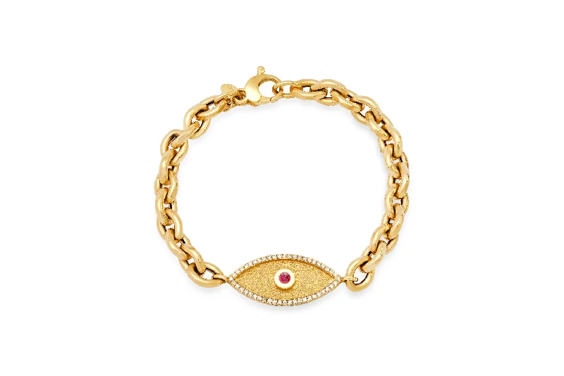 Pavé Diamond & Ruby Double Protection Bracelet