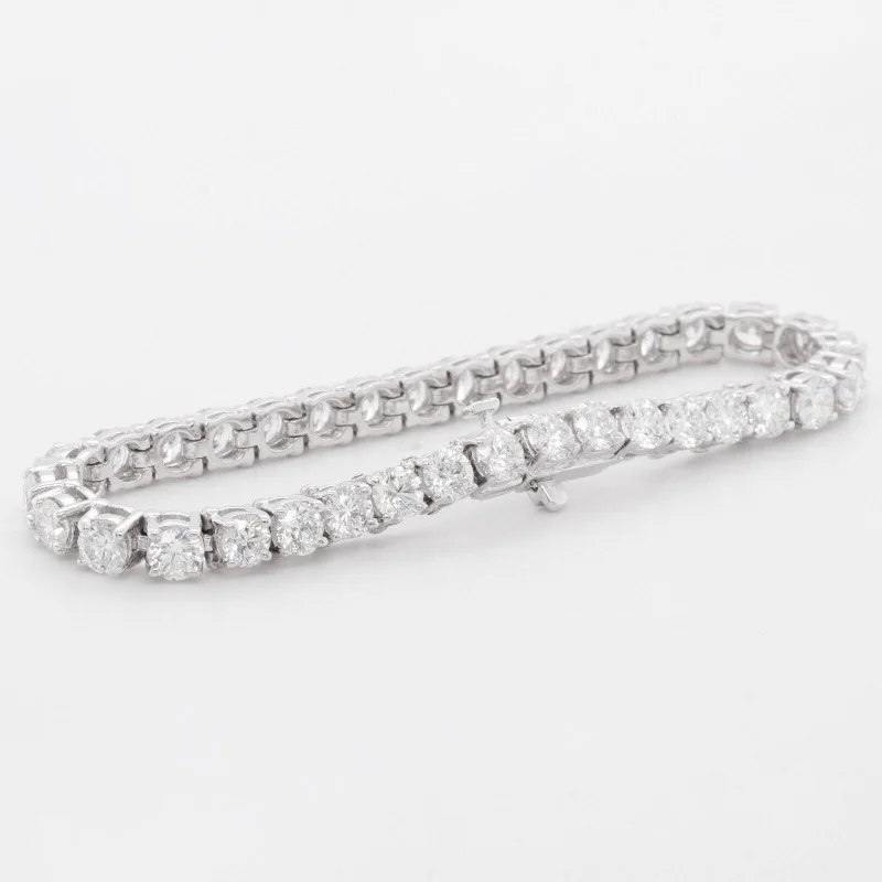 14k White Gold Diamond Tennis Bracelet 12.27ctw G SI1 6.50" 18.9g