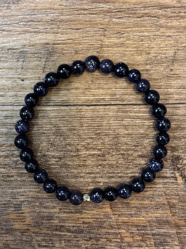 Blue Sandstone 6mm Bracelet