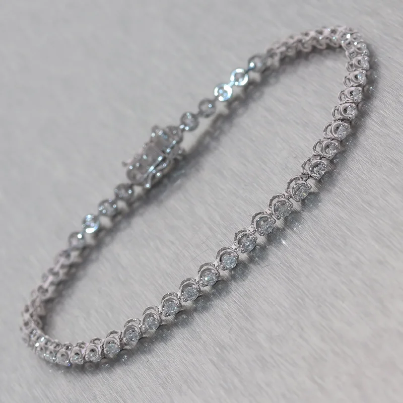 14k White Gold 2ctw Diamond Tennis Bracelet