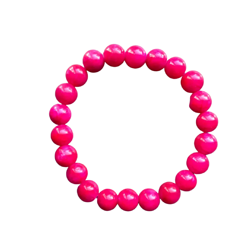 Raspberry Jade 8mm Bracelet