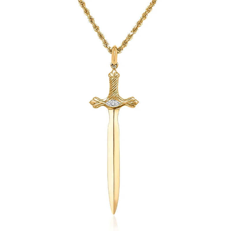 Valiant Protection Sword Marquise Diamond Center | Ready to Ship