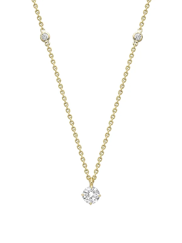 Classic Yellow Gold Diamond Pendant