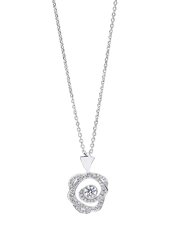 Maymay Rose Platinum Diamond Pendant