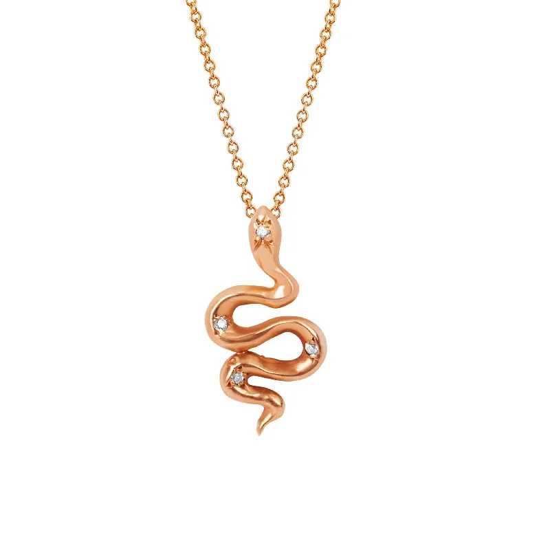 Kundalini Snake Pendant with Star Set Diamonds | Ready to Ship