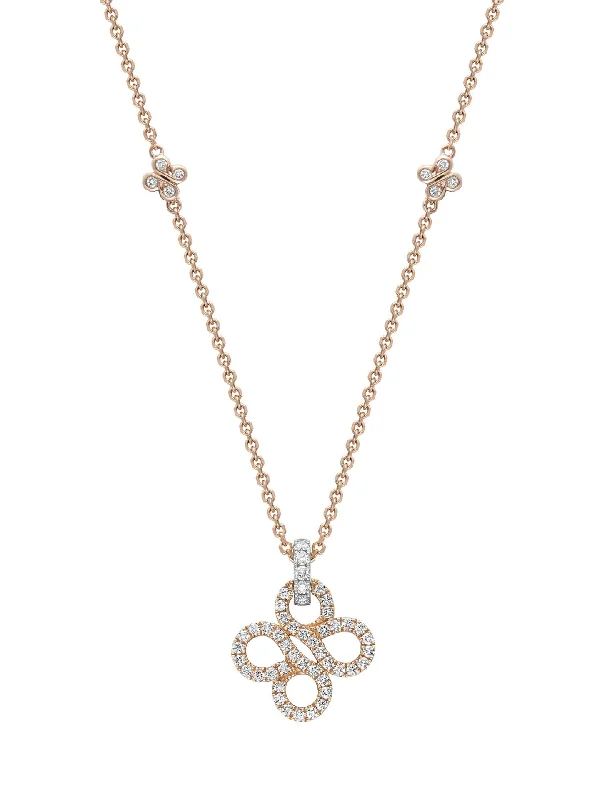 Be Boodles Pavé Rose Gold and Platinum Pendant