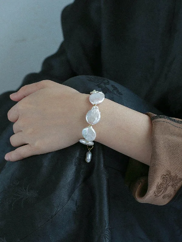 Elegant Rebellion Baroque Pearl Statement Bracelet