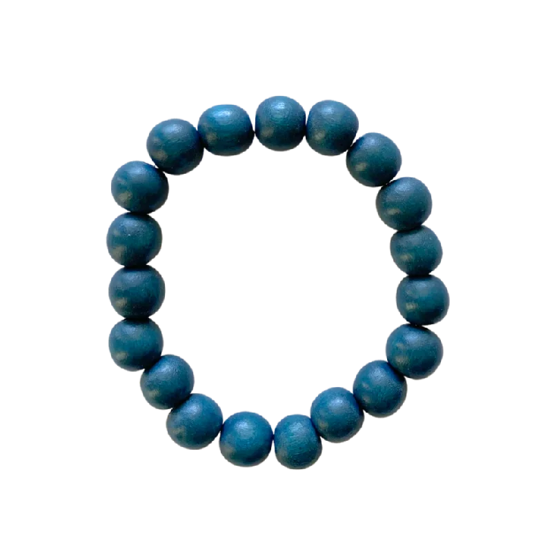 Air Force Blue Wood 10mm Bracelet