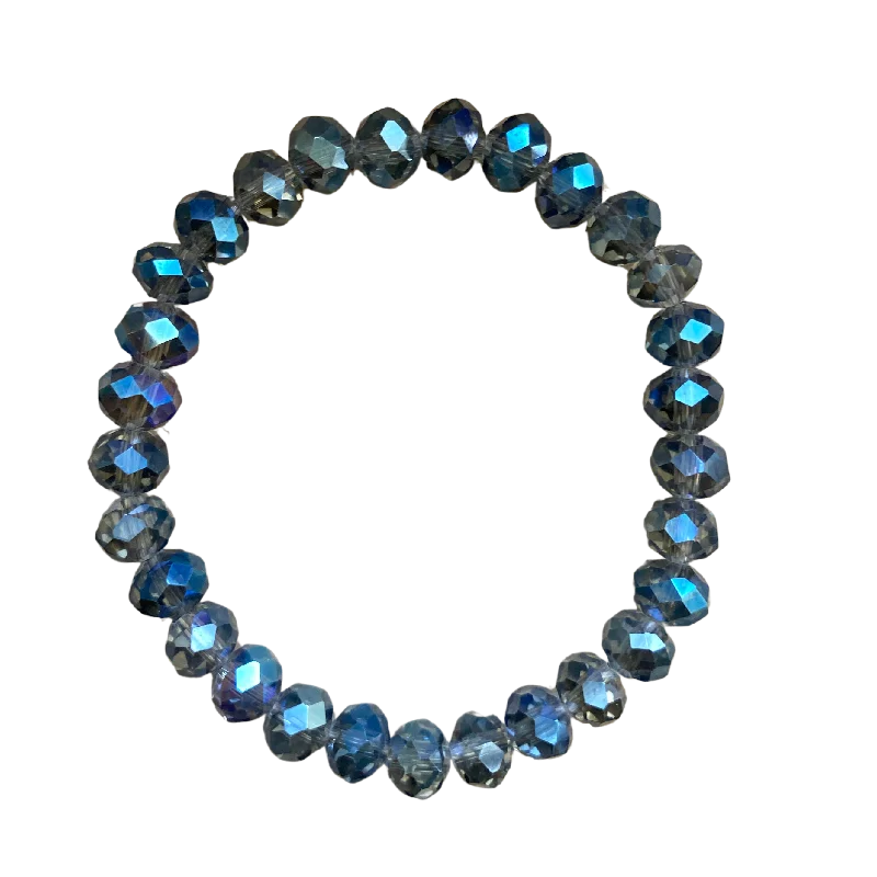 Montana Blue Faceted Rondelle 8mm Bracelet