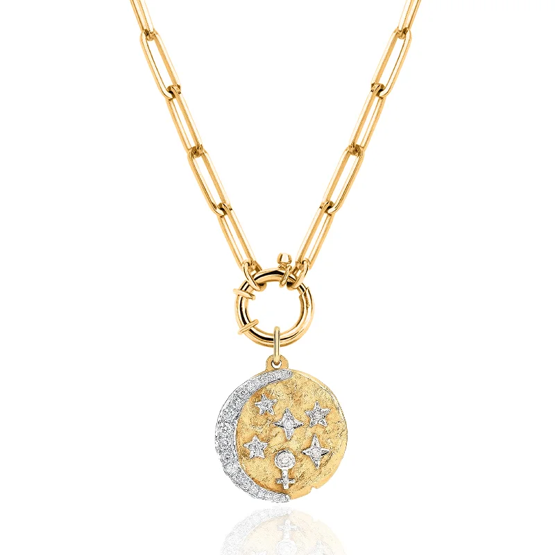 Alchemy Link Charm Necklace with 18k Divine Feminine Charm