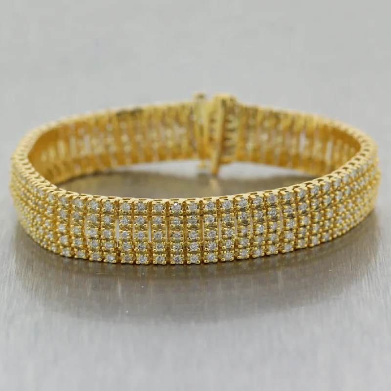 Modern 14k Yellow Gold 3.50ctw Multi Diamond Bracelet