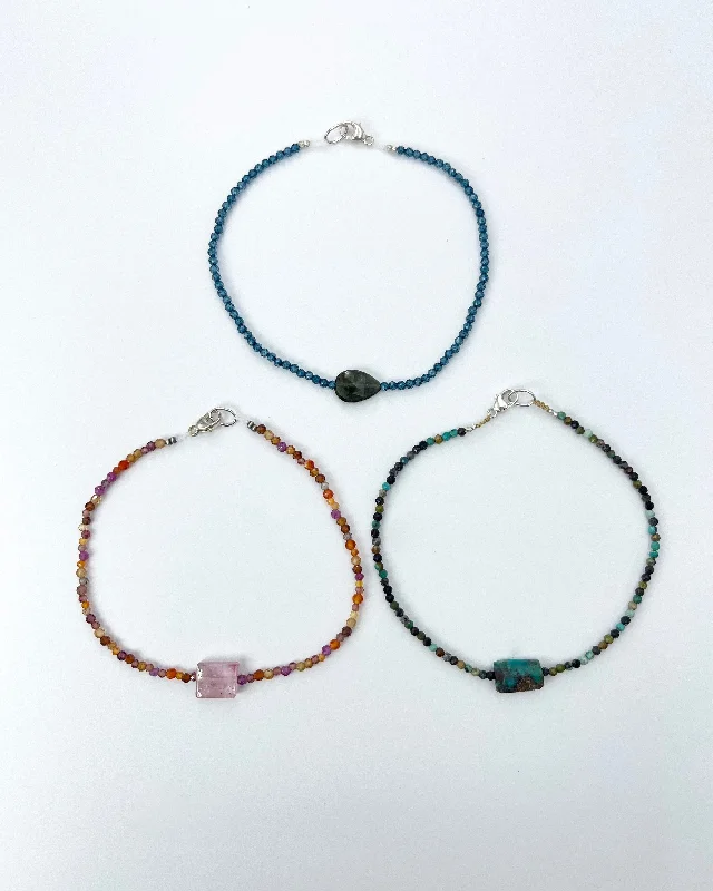 Margaret Solow Skinny Stone Bracelets