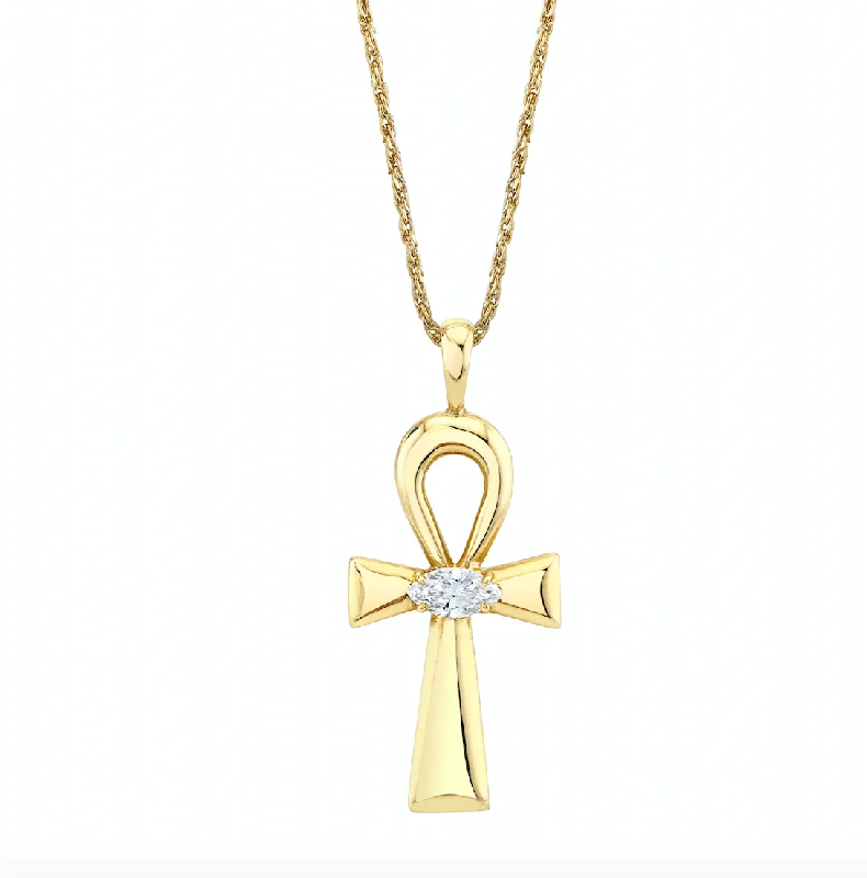 Angel Eye Ankh Necklace | Ready to Ship