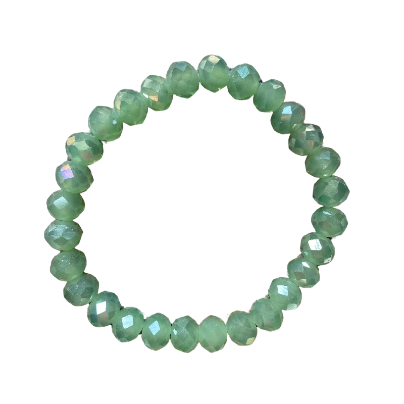 Appletini AB Faceted Rondelle 8mm Bracelet