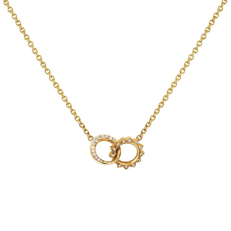 Baby Pavé Diamond Interlocking Unity Necklace | Ready to Ship