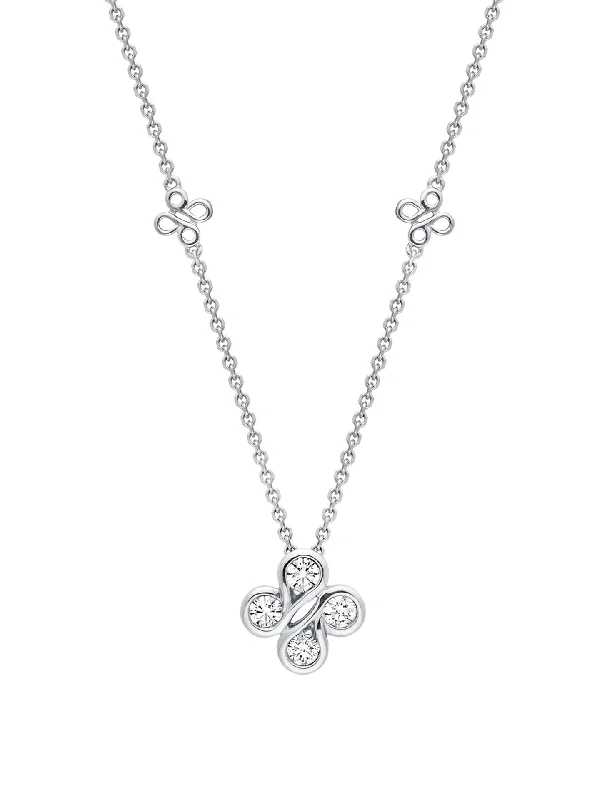 Be Boodles Mini White Gold Diamond Pendant