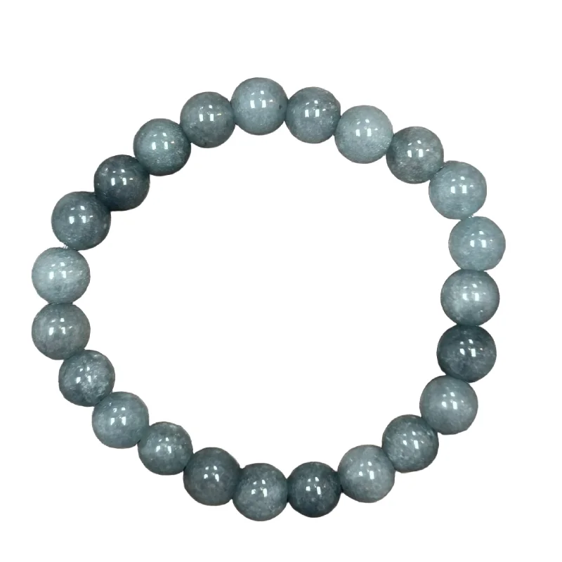 Blue Grey Jade 8mm Bracelet