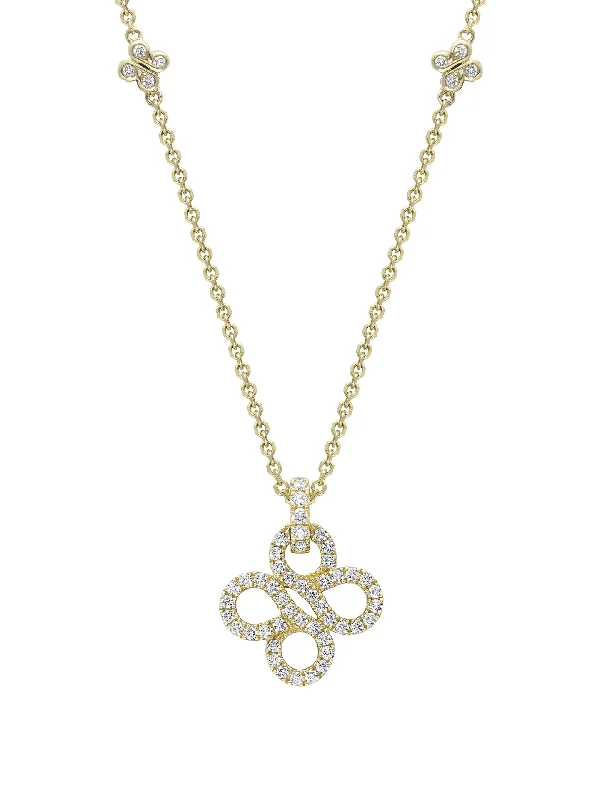 Be Boodles Pavé Yellow Gold Pendant