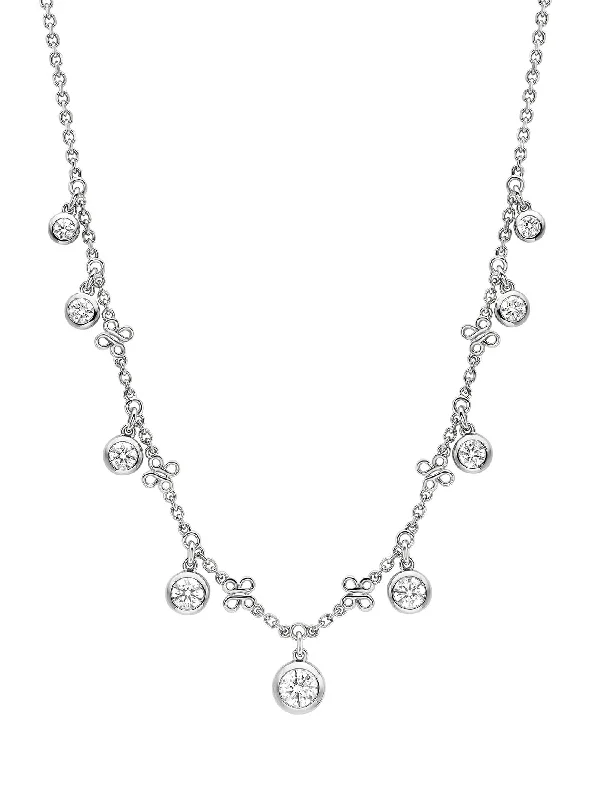 Beach Platinum Diamond Necklace