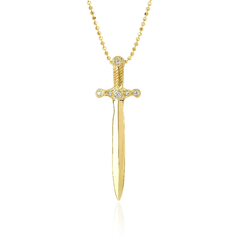 Valor Sword Pendant with Diamonds