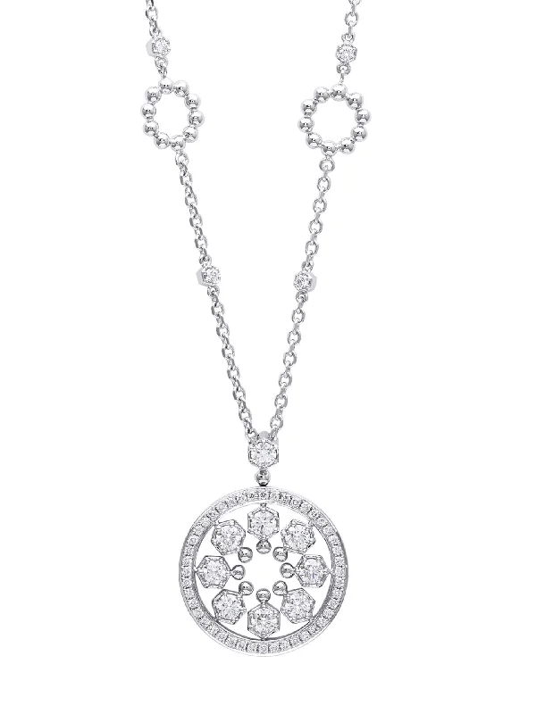 Circus Classic White Gold Diamond Pendant