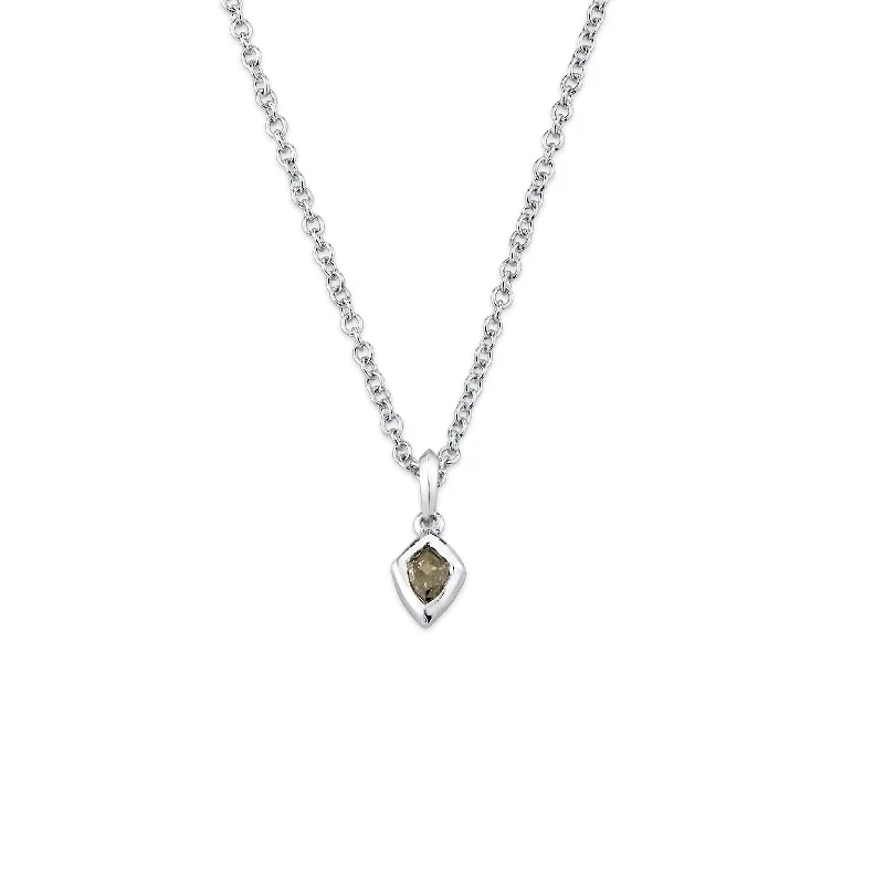 Men's Shield Grey Diamond River Necklace | Ready to Ship