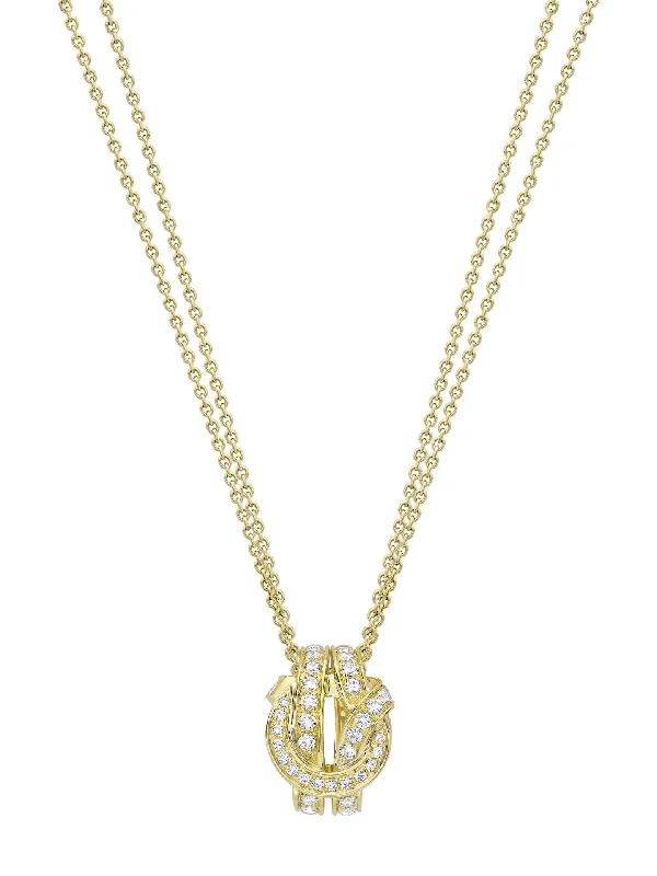 The Knot Yellow Gold Diamond Pendant