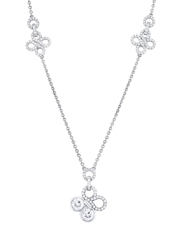 Be Boodles Large White Gold Diamond Pendant