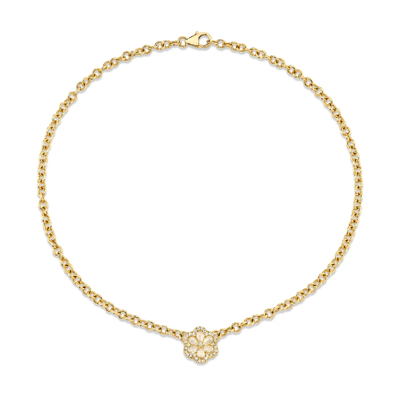 Eternal Jardin Rose Cut Diamond Flower Choker | Ready to Ship