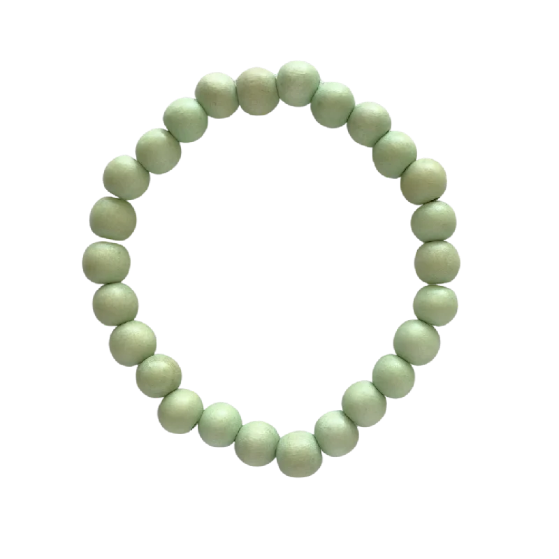 Light Apple Jade Wood 8mm Bracelet