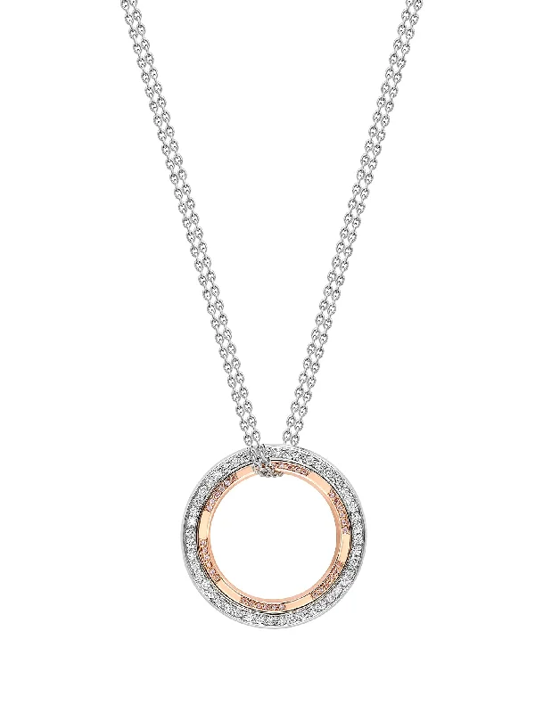 Roulette Pink Diamond Rose Gold and Platinum Pendant