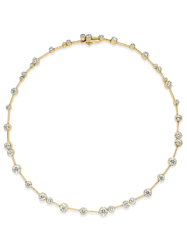 Raindance Large Yellow Gold Diamond Necklace