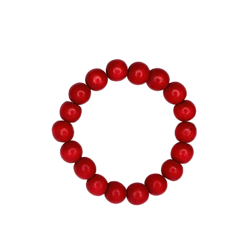 Fiesta Red Wood 10mm Bracelet