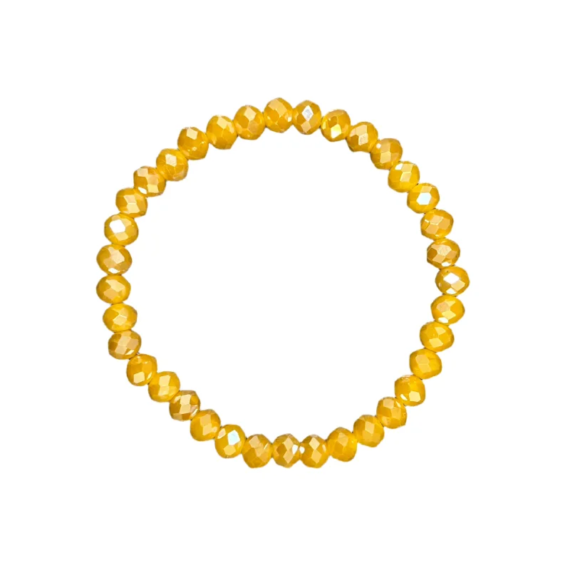 Medallion Faceted Rondelle 6mm Bracelet