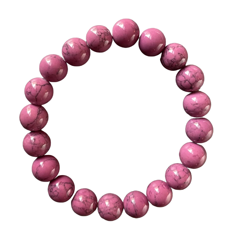 Lt Plum Magnesite 10mm Bracelet