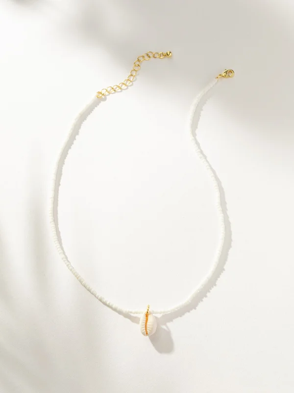 Beaded Puka Shell Necklace