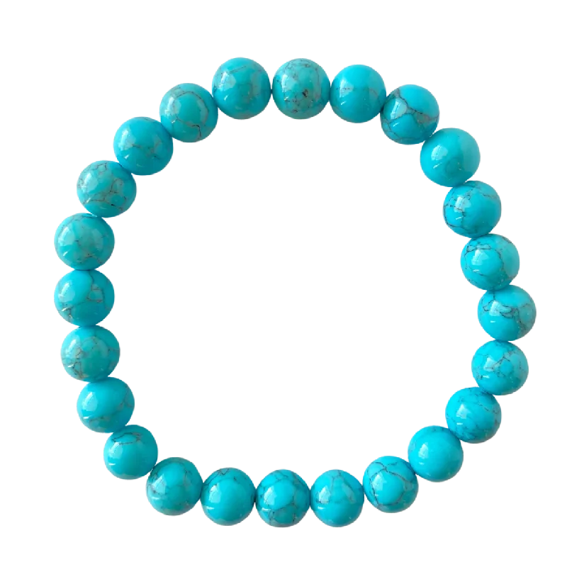 Turquoise Blue Magnesite 8mm Bracelet