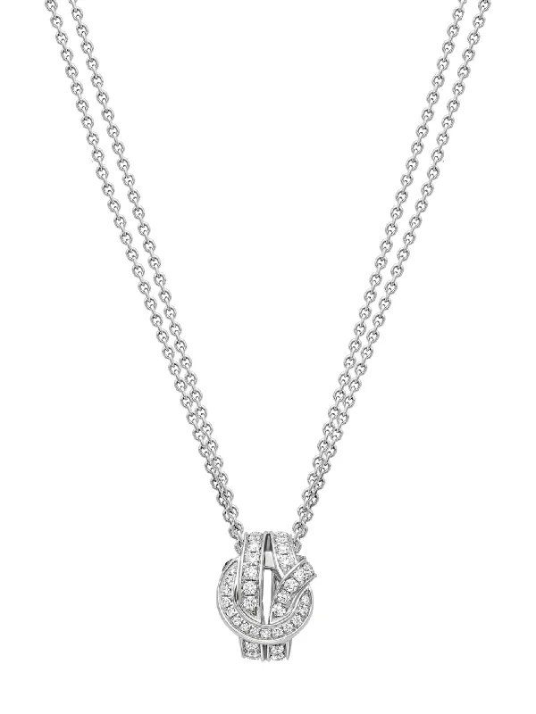 The Knot White Gold Diamond Pendant