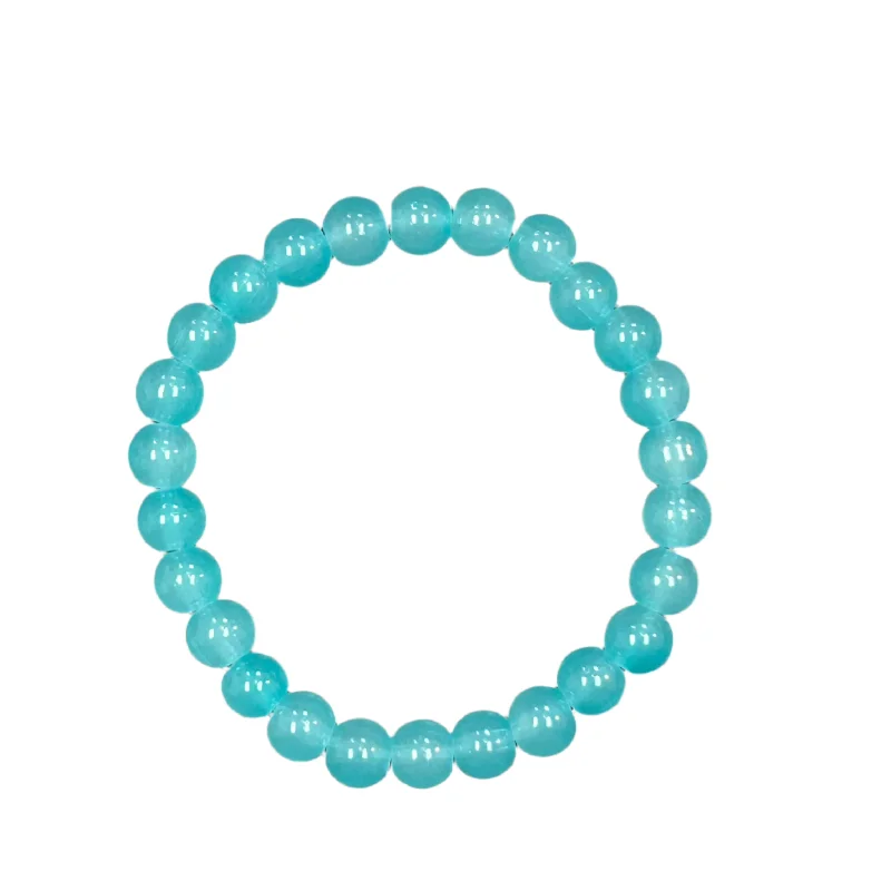 Aqua Cyan 8mm Bracelet