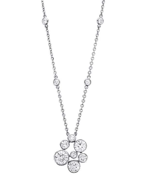 Raindance Large Platinum Cluster Pendant