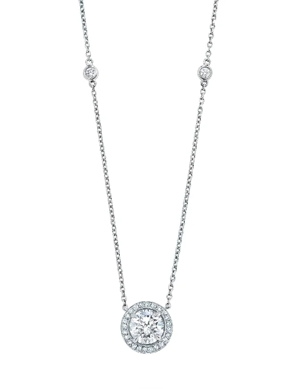 Vintage Round Brilliant Cut Diamond Pendant