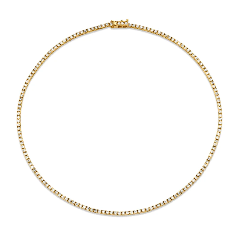 18k LH Petite White Diamond Tennis Choker