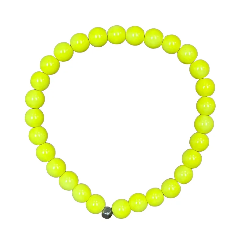 Neon Yellow 6mm Bracelet