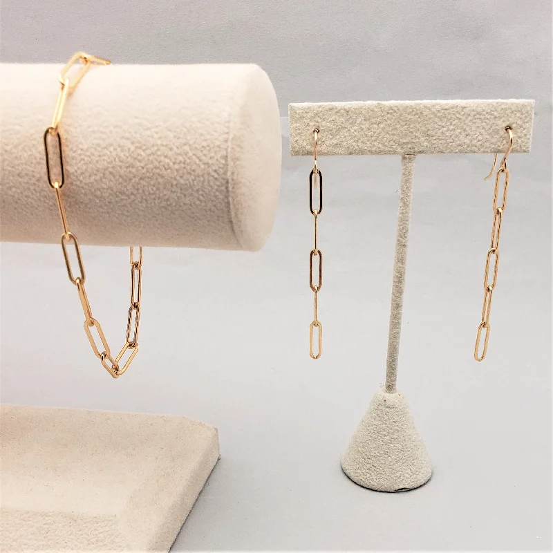 Large Gold Filled Paperclip Chain Collection