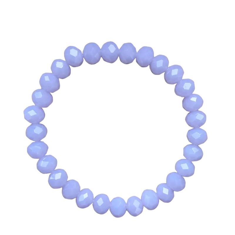 Casper Purple Faceted Rondelle 8mm Bracelet